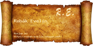 Rebák Evelin névjegykártya